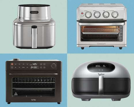 Cosori, Phillips,, Cuisinart, Our Place and Typhur air fryers