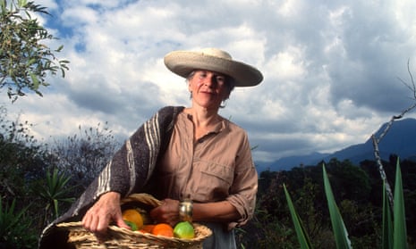 Diana Kennedy, pictured in her garden in Michoacan, Mexico in 1990.