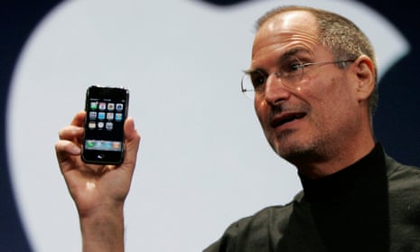 Steve Jobs launching Apple’s iPhone in San Francisco on 9 January 2007. 