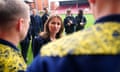 Lucy Frazer, the secretary of state for culture, media, and sport, at Leyton Orient’s stadium in March, when the football governance bill was published.