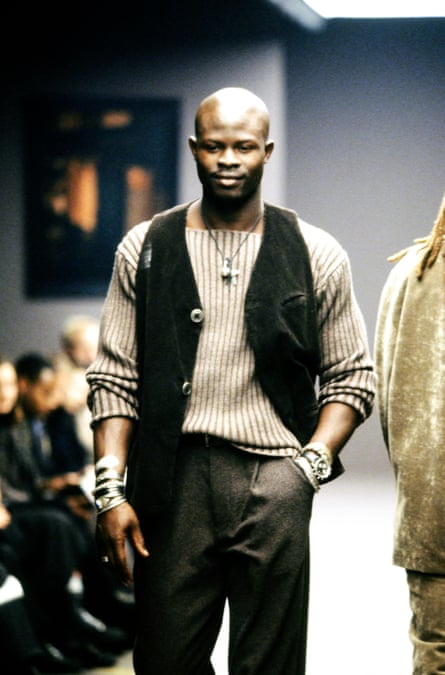 Djimon Hounsou modelling for Industria in 1995