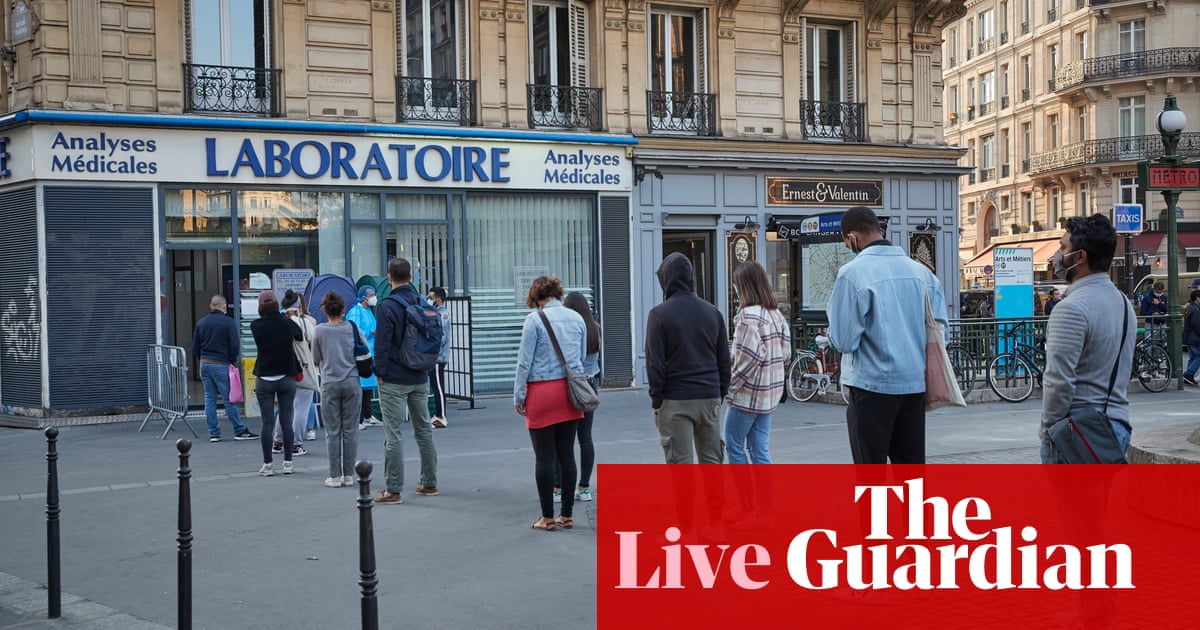 Coronavirus live news: France sees record new cases; virus may be becoming more contagious - The Guardian thumbnail