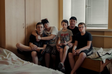 Inna and Oleh with their children (l-r) Dania, Bogdan and Misha