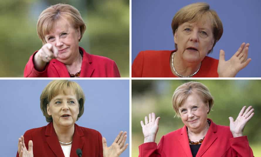 Angela Merkel et son sosie Ursula Wanecki.