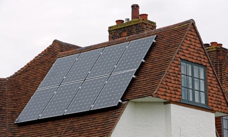 Solar panels fitted to residential property