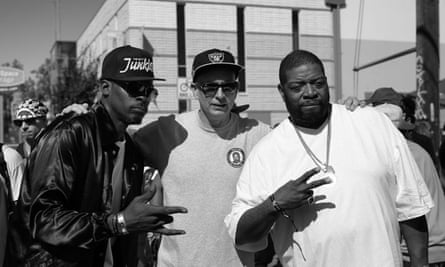 Old school … with Pete Rock (left) and Diamond D.