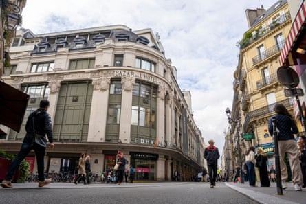 Exterior view of the BHV store in Paris.