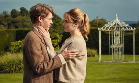 Billy Howle and Freya Mavor and the young Tony and Veronica in The Sense of an Ending.