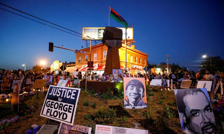 A memorial to George Floyd in Minneapolis.