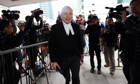 David Perry QC appears at the Hong Kong high court.