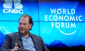 Marc Benioff has accused other tech billionaires of ‘hoarding their money’.