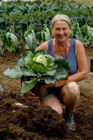 Stephanie Hafferty holds a cabbage
