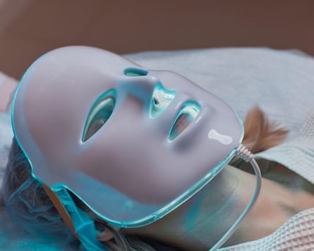 An LED light anti-ageing mask.
