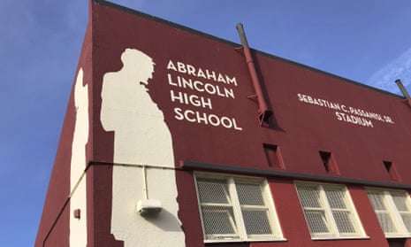 Abraham Lincoln high school in Some of the city’s youngest students are expected to begin returning to in-person instruction this month after more than a year of distance learning.