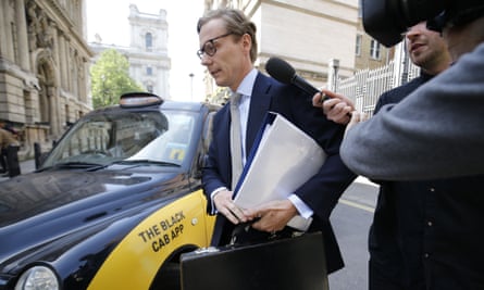 Cambridge Analytica’s former CEO Alexander Nix arrives at a Commons select committee, 6 June 2018.