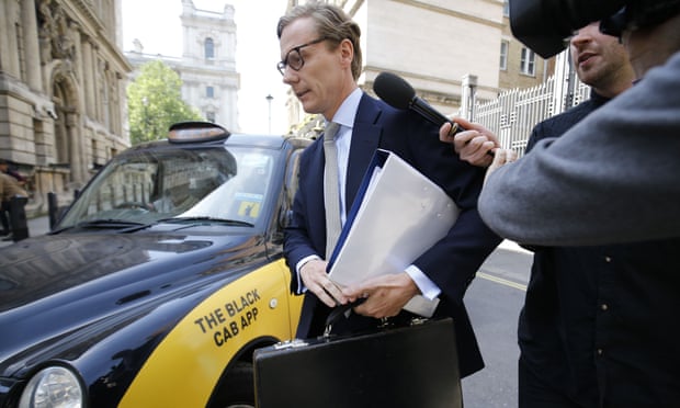 Cambridge Analytica’s former chief executive Alexander Nix arrives to give evidence to parliament’s digital, culture, media and sport committee in June.