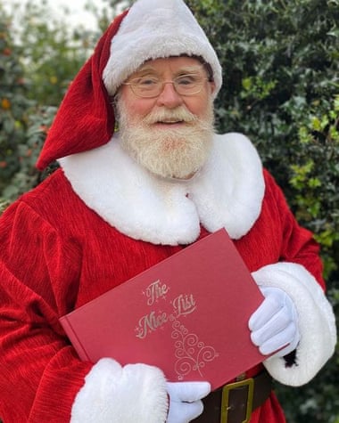 Where's the naughty list?  Mike Facherty as Father Christmas.