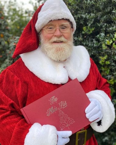 Where's the naughty list? Mike Facherty as Father Christmas.