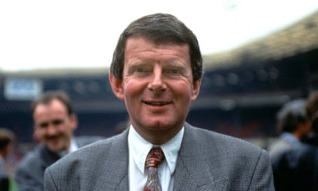 John Motson at the FA Cup final in 1990.