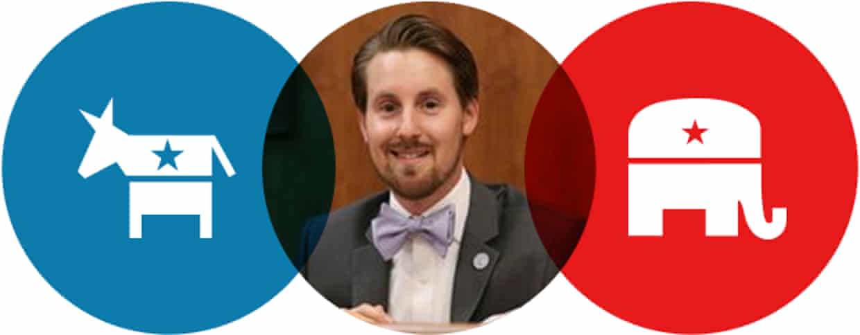 Person in between politics