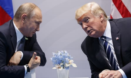 Trump and Putin at the G-20 summit in Hamburg in July