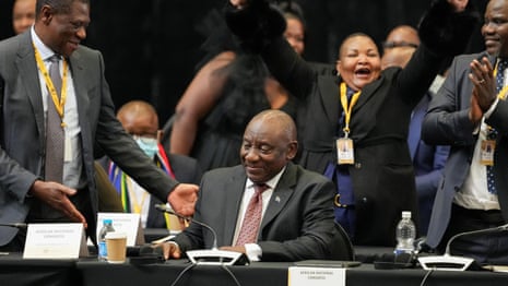 'Privilege and pleasure': Cyril Ramaphosa re-elected as South Africa's president – video