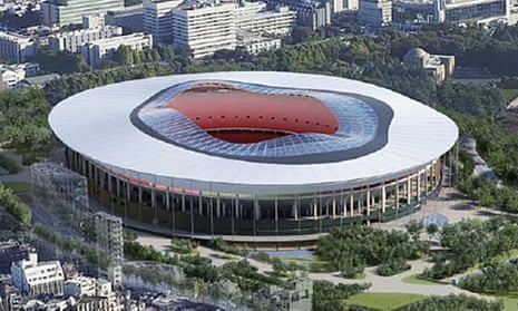 Egging the athletes on … one of the new options for the Tokyo 2020 Olympic stadium.