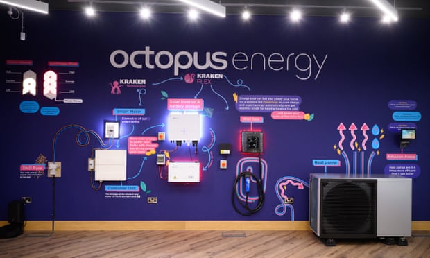 Octopus Energy logo with tech display