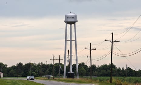 A watertower in Welcome, Louisiana, near the site of Formosa’s planned petrochemical complex.