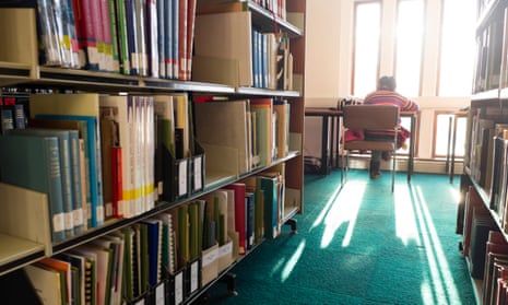 Students studying in the library at Aberystwyth University.