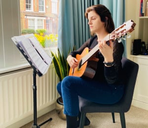 Anastasia Diakaki who has been learning to play the classical guitar