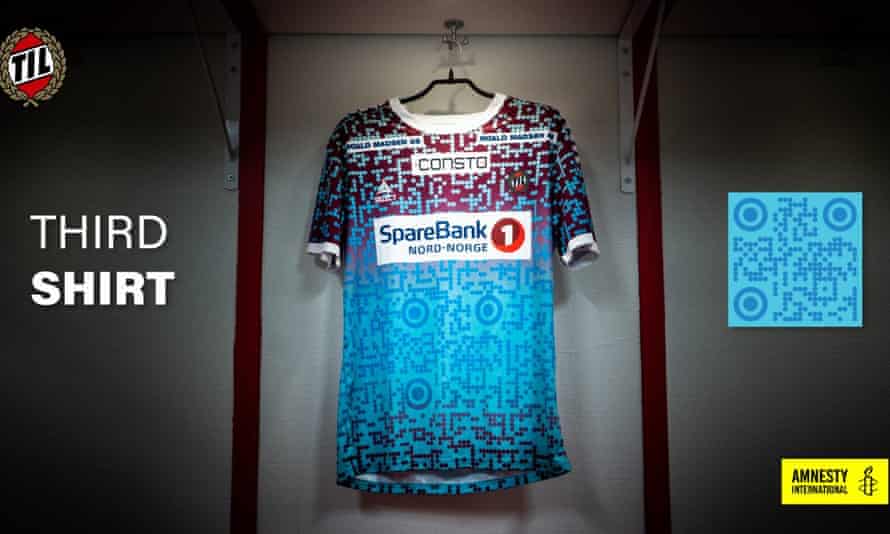 Tromsø say that their new third kit is the first in history to feature a QR code.
