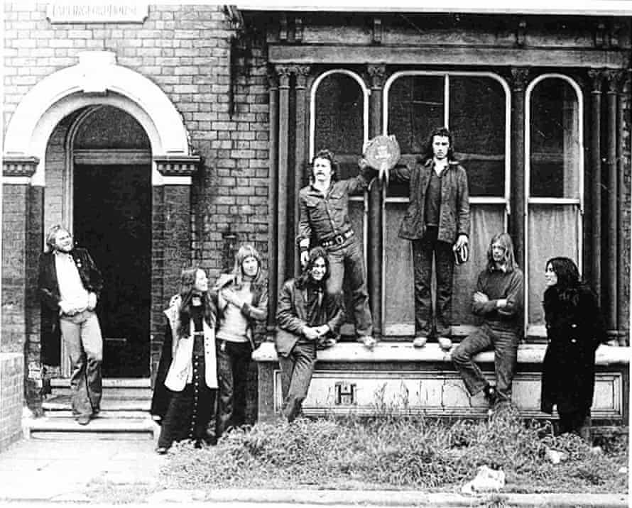 The original Hull Truck theatre company outside 71 Coltman Street. Left to right: Mike Bradwell, Lisa Hicks, Nick Levitt, Dave Greaves, John Lee, Steve Halliwell, Chris Levitt and Mark Allain
