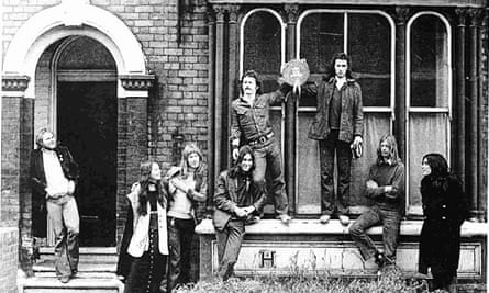 The original Hull Truck theatre members outside 71 Coltman Street: (l-r) Bradwell, Lisa Hicks, Nick Levitt, Dave Greaves, John Lee, Steve Halliwell, Chris Levitt and Mark Allain