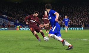 Lionel Messi strokes in the equaliser.