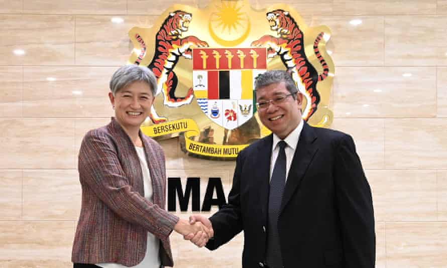 Penny Wong with Saifuddin Abdullah