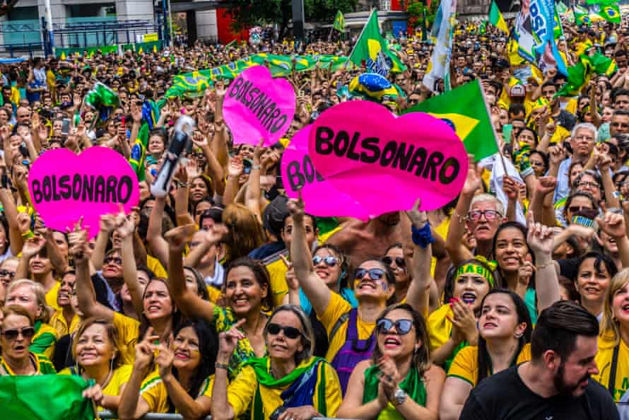 A rally in support of Jair Bolsonaro.