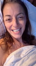 McCall smiling in a hospital bed