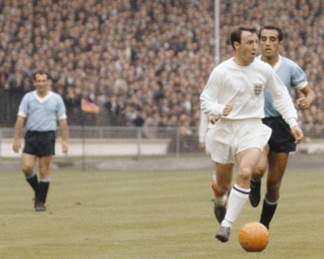 Jimmy Greaves outpaces a Uruguay defender in 1966.