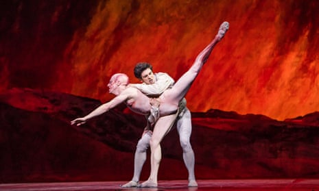 ‘His dancing is eloquent in its anguish’: Steven McRae, left, as the Creature with Federico Bonelli as Victor Frankenstein.