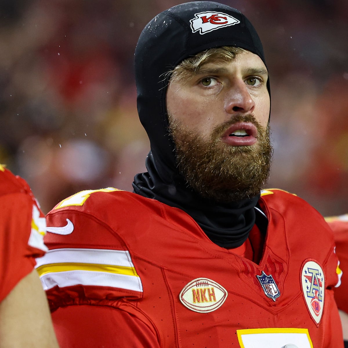 Harrison Butker's jersey sales rise as right wing lauds Chiefs kicker after rant | Kansas City Chiefs | The Guardian