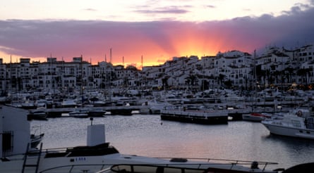 Luxury yachts in a harbour