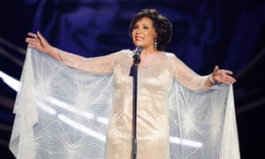 Shirley Bassey sings on stage