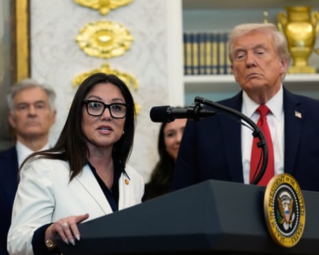 Labor secretary Lori Chavez-DeRemer speaks in the Oval Office of the White House, 16 October 2025.