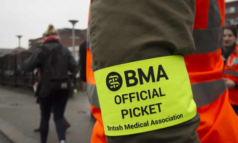 British Medical Association steward wearing an official armband