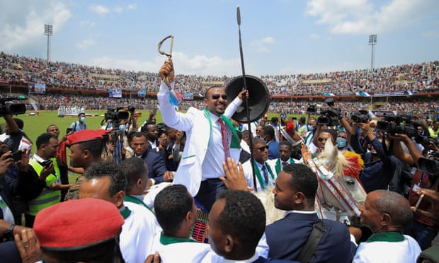 Ethiopian PM Abiy Ahmed campaigning in Jimma last week.