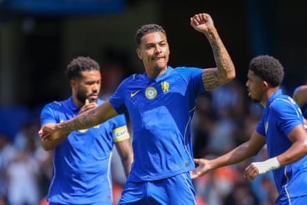 Morgan Rogers celebrates scoring