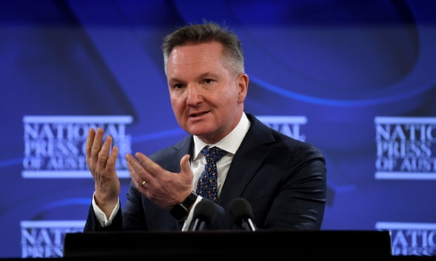 Federal Climate Change and Energy Minister Chris Bowen addresses the National Press Club in Canberra