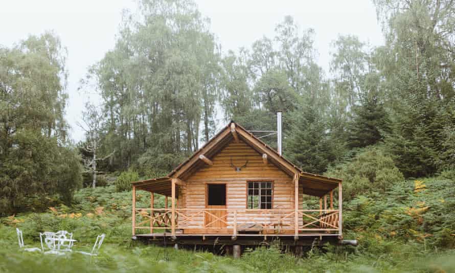 Whittle away: a cabin at Inshriach Estate.
