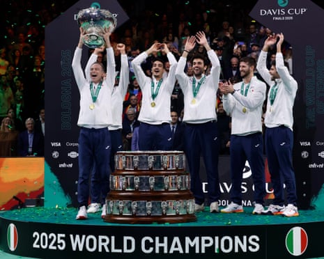 Berrettini and Cobolli clinch Davis Cup title for Italy after beating Spain | Davis Cup | The Guardian